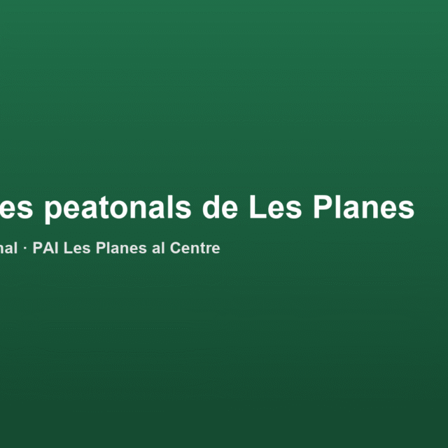 Millora dels passatges peatonals de Les Planes